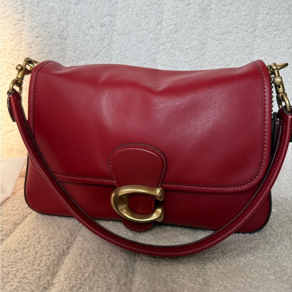 Coach Soft Tabby Shoulder Bag Brick Red
